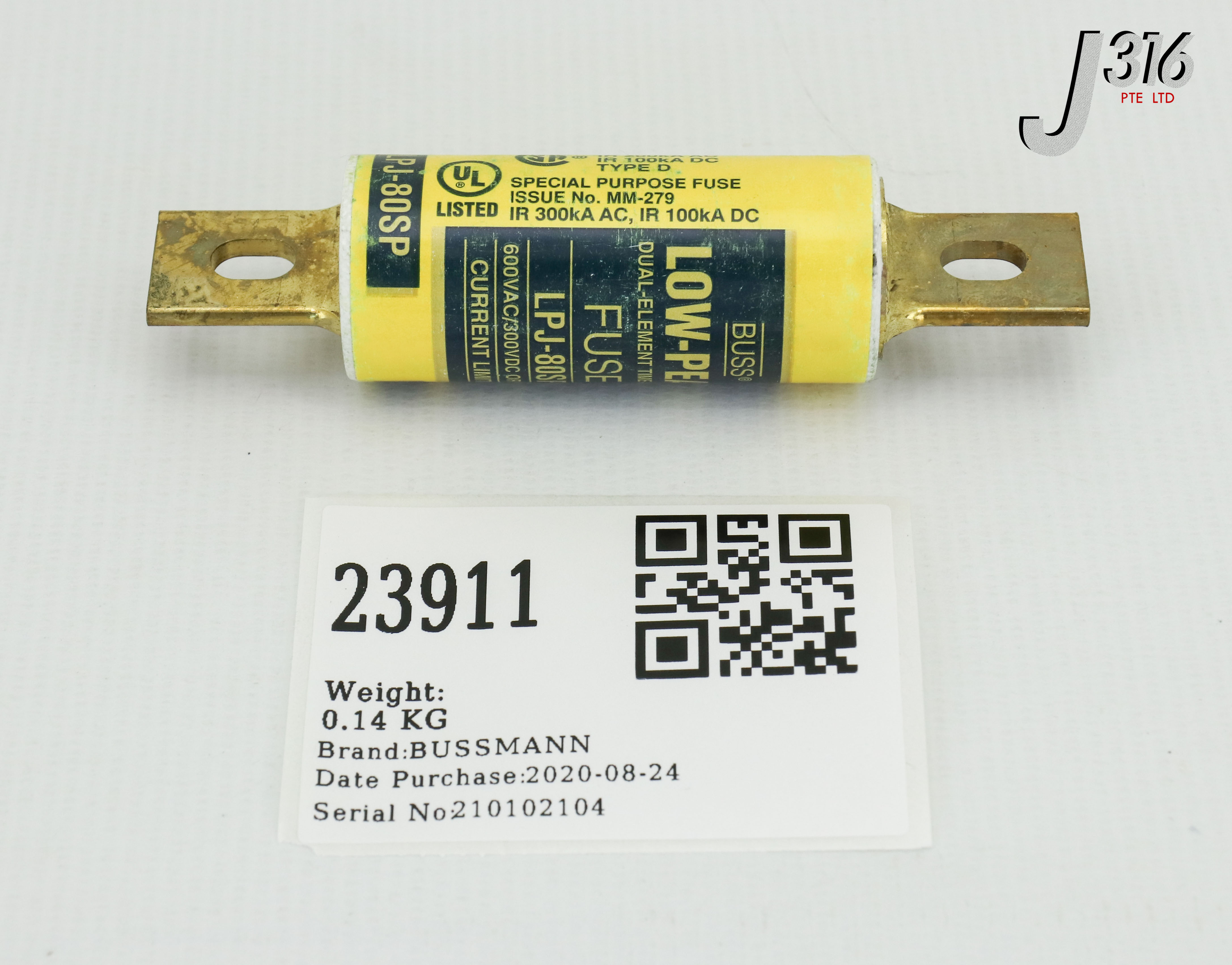 23911 BUSSMANN LOW-PEAK DUAL-ELEMENT TIME-DELAY FUSE, TYPE D… – J316Gallery